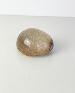 Pedra Quartzo Rutilado Polida Forma Lente 200 gramas