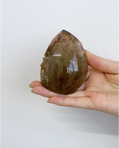 Pedra Quartzo Rutilado Polido 240 gramas aprox.