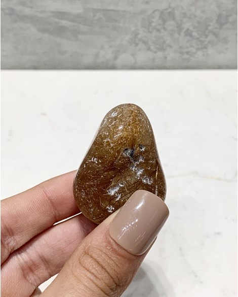 Pedra Quartzo Rutilado rolado 37 a 50 gramas