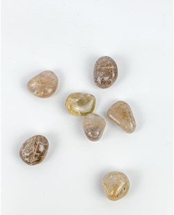 Pedra Quartzo Rutilado rolado 8 a 11 gramas