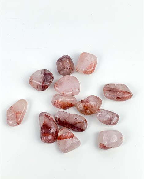 Pedra Quartzo vermelho rolado 9 a 14 gramas