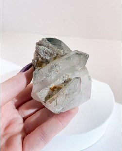 Pedra Quartzo Xamã com Clorita Bruta 244 gramas