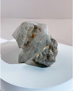 Pedra Quartzo Xamã com Clorita Bruta 244 gramas