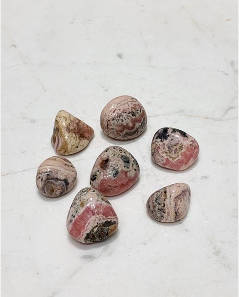 Pedra Rodocrosita rolada 12 a 15 gramas