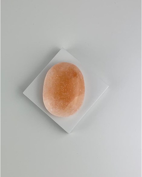 Pedra Selenita Laranja Forma Sabonete 107 a 112 gramas