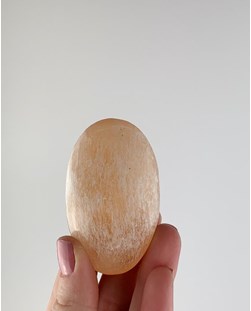 Pedra Selenita Laranja Forma Sabonete entre 50 a 65 gramas