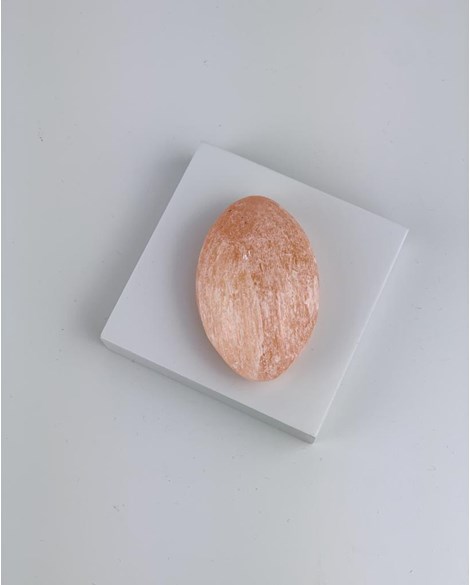 Pedra Selenita Laranja Forma Sabonete entre 50 a 65 gramas