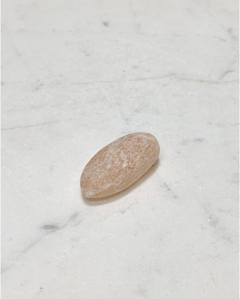 Pedra Selenita laranja rolada 7 a 10 gramas