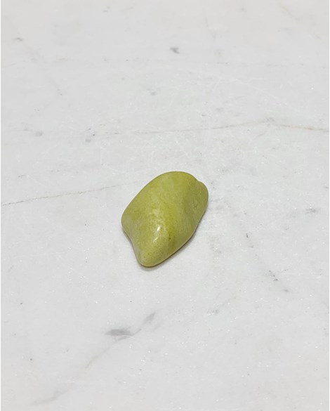 Pedra Serpentinita verde/amarela-Pedra do Infinito rolada 8 a 11 gramas
