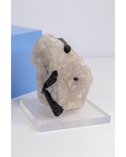 Pedra Turmalina Negra na Matriz de Quartzo 1,104Kg