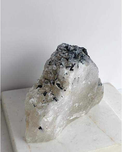 Pedra Turmalina Negra no Quartzo (Forma X) 1,170 Kg