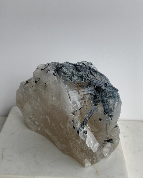 Pedra Turmalina Negra no Quartzo (Forma X) 1,170 Kg