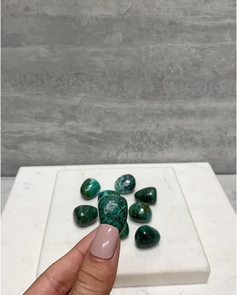 Pedra Turquesa natural rolada 12 a 15 gramas