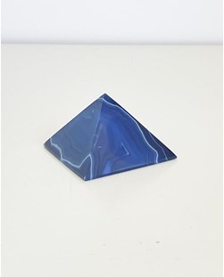 Pirâmide Ágata Azul Tingida 73 a 105 gramas aprox.