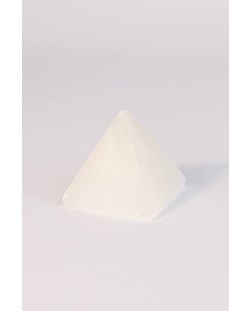 Pirâmide de Selenita Branca 6 cm aproximadamente 