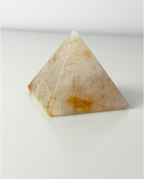 Pirâmide Quartzo Agente Cura Ouro 238 gramas aprox.