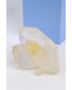 Ponta Cristal de Quartzo Bruto Biterminado Duplo 547 gramas