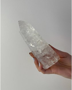 Ponta Polida Cristal de Quartzo Canalizador 720 gramas aprox.