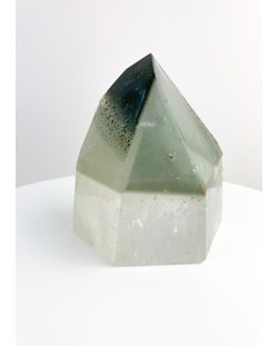 Ponta Polida Cristal Quartzo com Clorita Fantasma 835 gramas