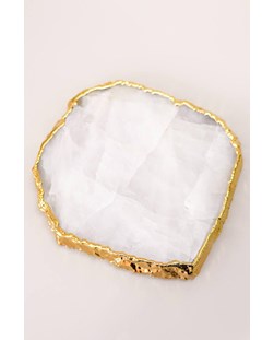 Porta Garrafa Cristal de Quartzo Maxi Banho Ouro Unitário