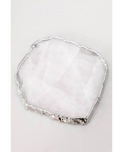 Porta Garrafa Cristal de Quartzo Maxi Banho Prata Unitário