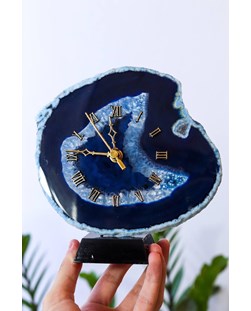Relógio Chapa Ágata Azul 