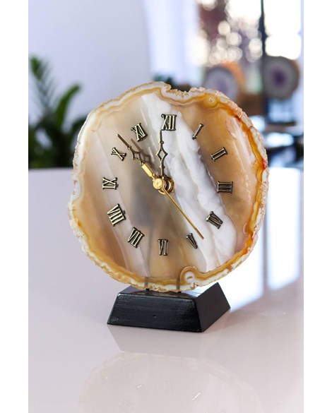 Relógio Chapa Ágata Natural