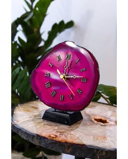 Relógio Chapa Ágata Rosa