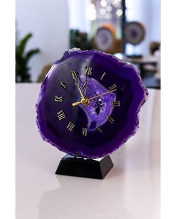 Relógio Chapa Ágata Roxa